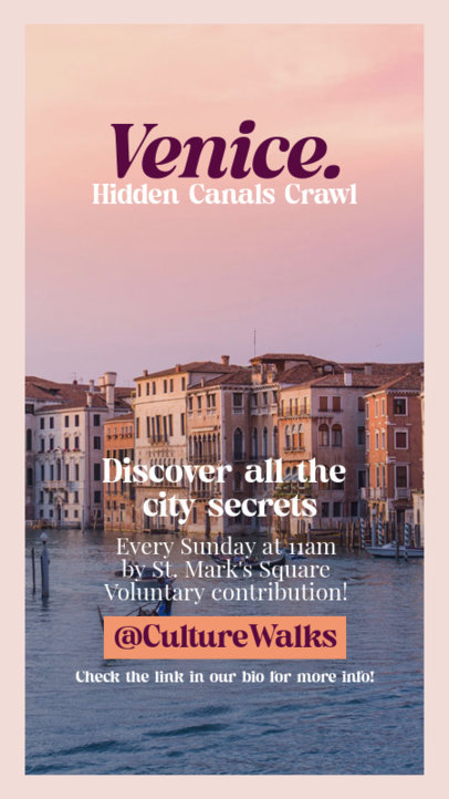 Instagram Story Maker Promoting Venice City Secret Spots 5933i