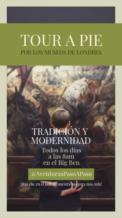 Instagram Story Template for a Travel Agency's London Museums Walk Tour 