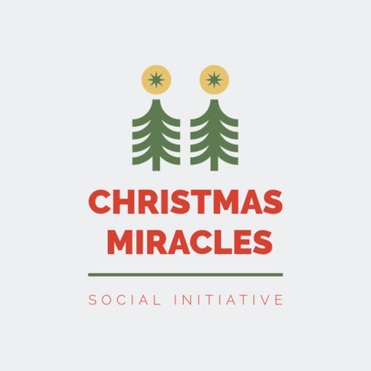 Logo Maker Featuring Abstract Christmas Tree Graphics for a Charity