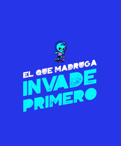 T-Shirt Design Maker with a Space Invaders-Themed Quote with a Cartoonish Alien 4195s 6119