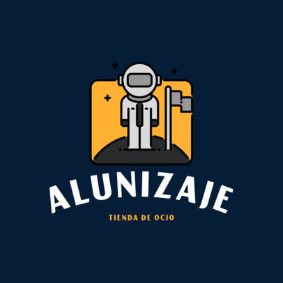Collectibles Shop Logo Generator Featuring an Astronaut Graphic