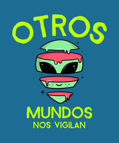T-Shirt Design Creator Featuring a Sliced Alien Head Illustration 3288i 6121