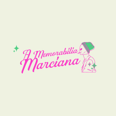 Collectible Figures Store Logo Generator with an Alien Illustration