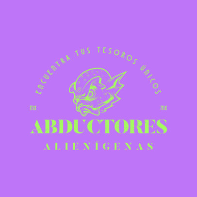 Online Logo Maker for a Collectible Figures Store with an Alien Head