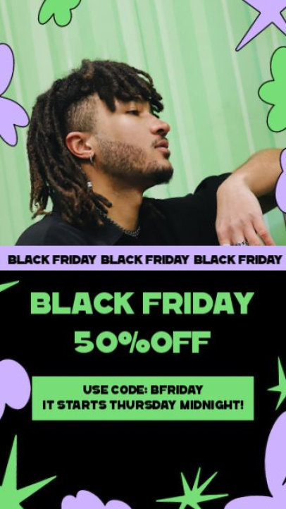 Instagram Story Video Maker to Promote a Black Friday Code 7146
