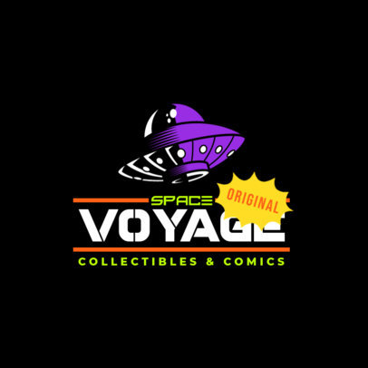 Collectibles Store Logo Generator Featuring an Aliens Theme 