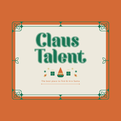 Logo Creator for a Santa Claus Talent Agency Service 6092b