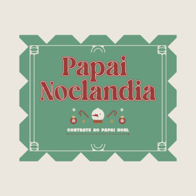 Logo Maker With a Holiday Theme for a Santa Claus Hiring Service 6092h