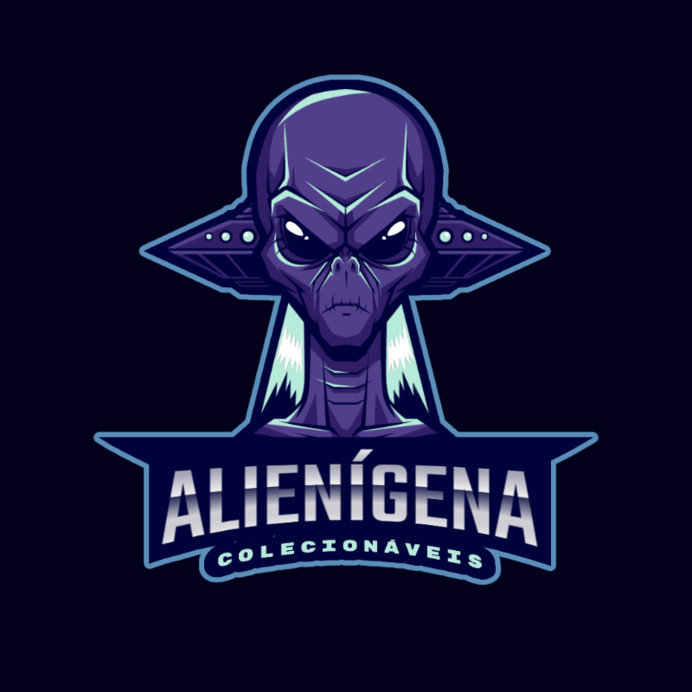 Placeit - Logo Template Featuring an Alien Graphic for a Collector Store