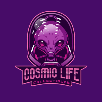 Collector Store Logo Generator With an Alien Illustration