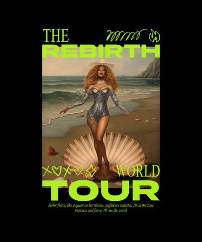 T-Shirt Design Generator Featuring a Graphic Inspired by Beyonce