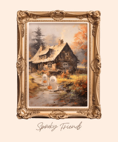 T-Shirt Design Generator Featuring a Thrifted Shop Painting Graphic 6385k-5956