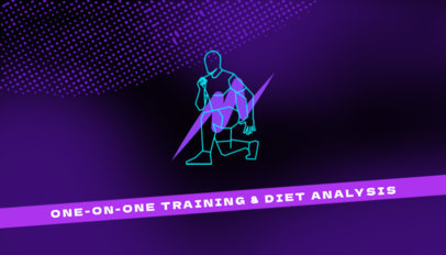 Front Business Card Maker for a Nutritionist and Fitness Coach