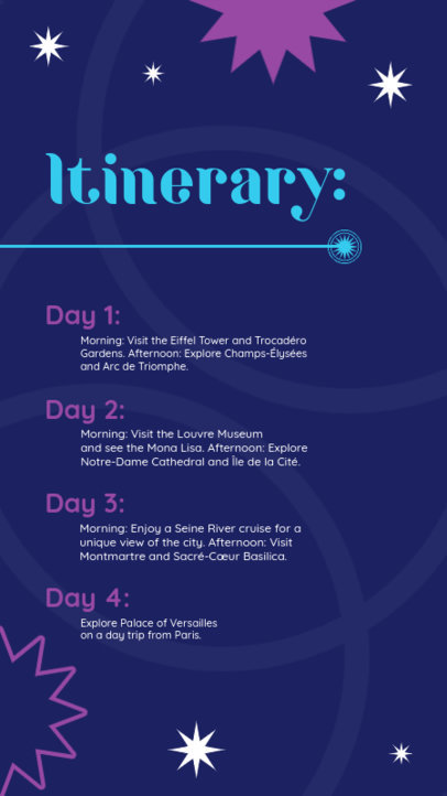 Instagram Story Generator to Share a Trip's Itinerary for Travelers