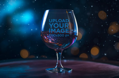 AI-Generated Mockup Featuring a Cinematic Shot of a Wine Glass m33569