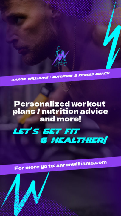 Instagram Story Maker to Promote a Nutritionist and Fitness Coach