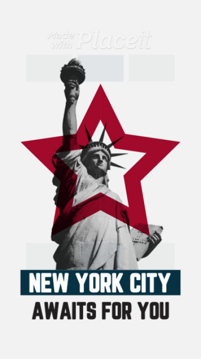 Instagram Story Video Template to Promote a Trip to NYC