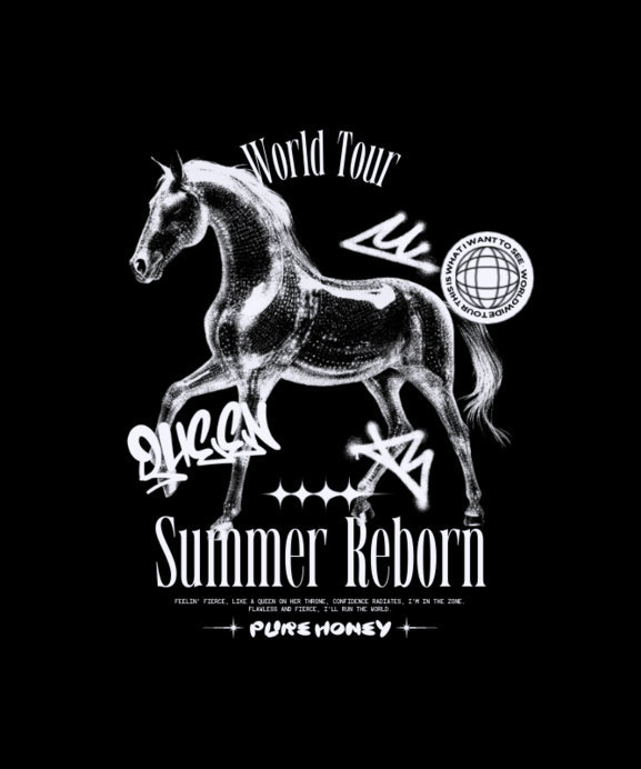 Placeit - T-Shirt Design Template With an AI-Generated Horse Inspired ...
