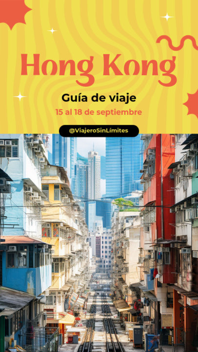 Promotional Instagram Stort Creator Featuring a Trip Guide for Travelers