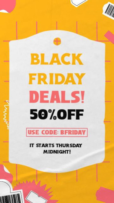 Instagram Story Video Maker to Promote a Big Black Friday Deal