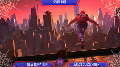 Twitch Webcam Overlay Template With AI-Generated Graphics Inspired by Spiderman 5826g-5954