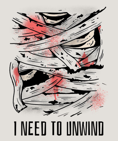 Halloween-Themed T-Shirt Design Template for Spooky Season