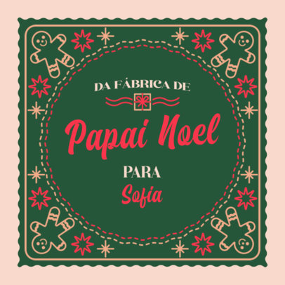 Santa Claus Sticker Template for the Xmas Season 6135g