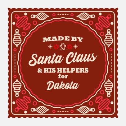 Sticker Generator Featuring a Santa Claus' Factory-Themed Approval Stamp 6135i