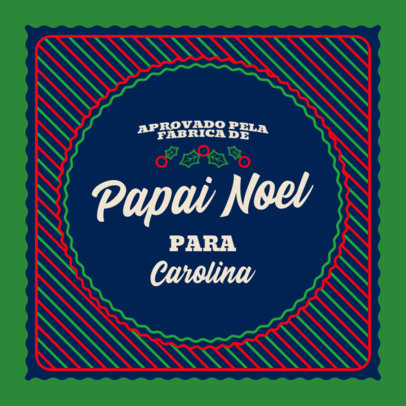 Sticker Creator for Christmas Featuring a Santa Claus-Themed Message 6135j