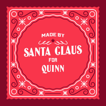 Sticker Generator Featuring a Christmas Theme and a Santa Claus Certification 6135a