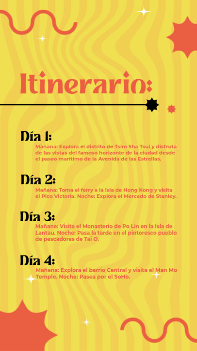 Online Instagram Story Creator to Promote a Travel Guide Itinerary