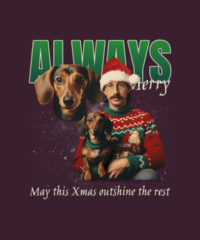 T-Shirt Design Creator Featuring a Bootleg Theme to Celebrate Christmas