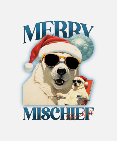 AI-Generated T-Shirt Design Template With a Bootleg Xmas Theme
