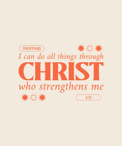 Aesthetic T-Shirt Design Creator Featuring a Christian Quote