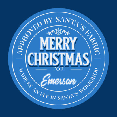 Sticker Design Creator with a Christmas Text from Santa 6125g