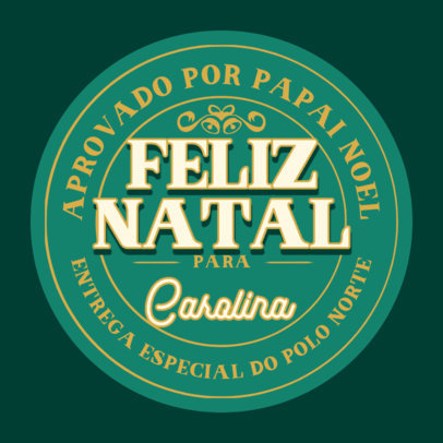 Sticker Design Creator Featuring a Christmas Dedication  6125c