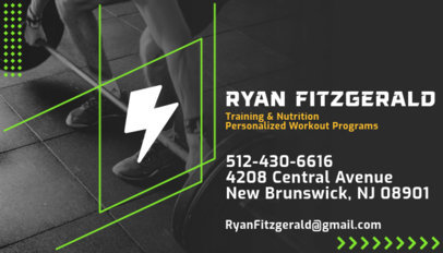 Back Business Card Maker for a Professional Fitness Coach