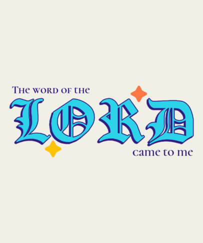 Modern T-Shirt Design Template Featuring a Christian-Themed Phrase