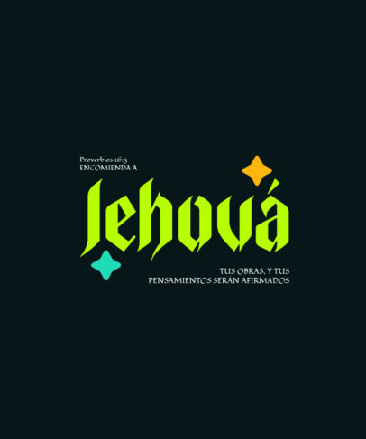 Typographic T-Shirt Design Generator With a Christian Phrase