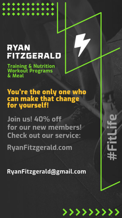 Instagram Story Maker for a Professional Fitness Routine Program