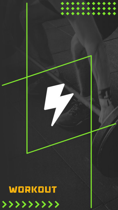 Instagram Highlight Cover Maker With a Fitness Theme and a Thunder Icon