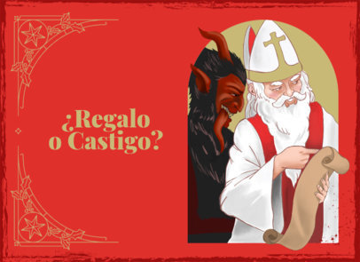 Greeting Card Maker with a Funny Anti-Christmas Theme with Illustrated Characters