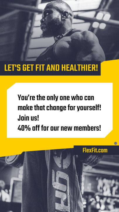 Instagram Story Maker Featuring a Quote and a Promo for a Fitness Personal Trainer