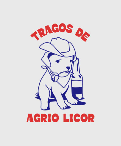 T-Shirt Design Creator Featuring a Mexican Slang and a Dog Graphic