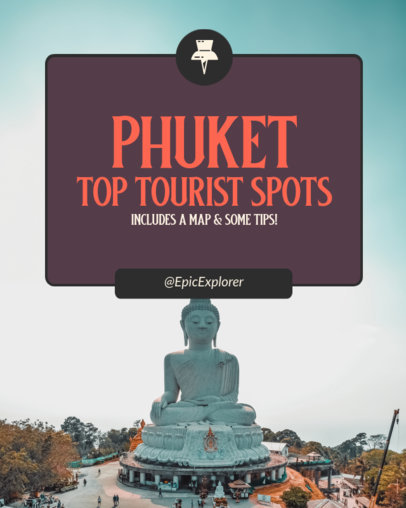 Instagram Post Template with a Guide for Tourist Spots in Phuket 
