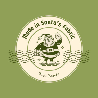 Sticker Design Generator with a Retro Aesthetic Featuring a Santa Claus Cartoon 6126f