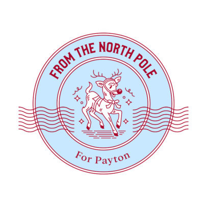 Sticker Design Generator Featuring a Retro Rudolph The Reindeer Illustration 6126j