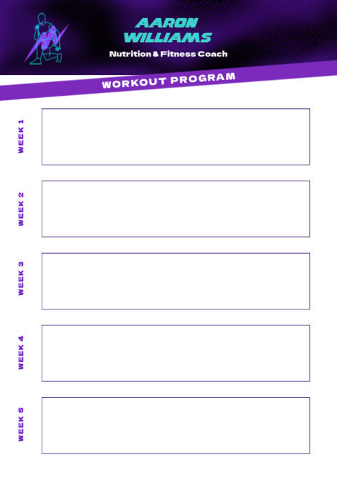 Placeit - Planner Design Maker Featuring a Fitness Workout Program