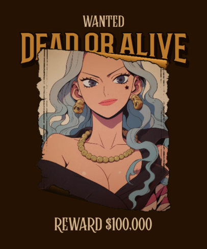 T-Shirt Design Generator With an Anime Graphic Inspired by One Piece