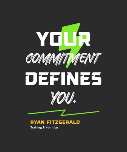 T-Shirt Design Maker Featuring a Motivational Fitness Quote
